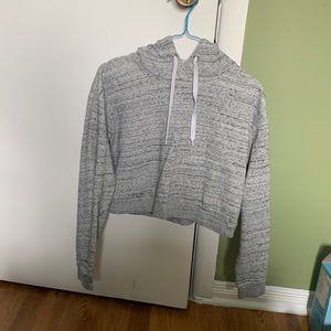 Grey cropped hoodie